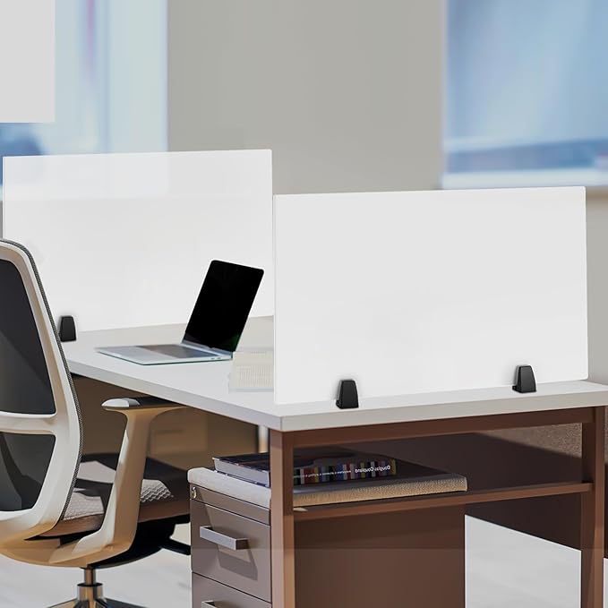 Desk Divider, 30 x 18 inch Acrylic Desk Privacy Panels, Privacy Desk Screen - Image 2