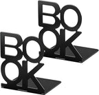 Book Ends,Bulk 1 Pair Bookends Folding Book Ends Metal Bookend (1 Pair)
