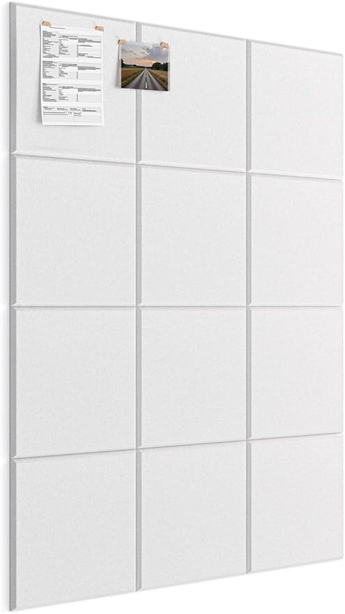 Large Bulletin Board 48" x 36", 12 Pack White Cork Boards by Topnaca
