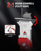KAIWEETS Utility Knife Scraper, 2-in-1 Folding Box Cutter - Image 2