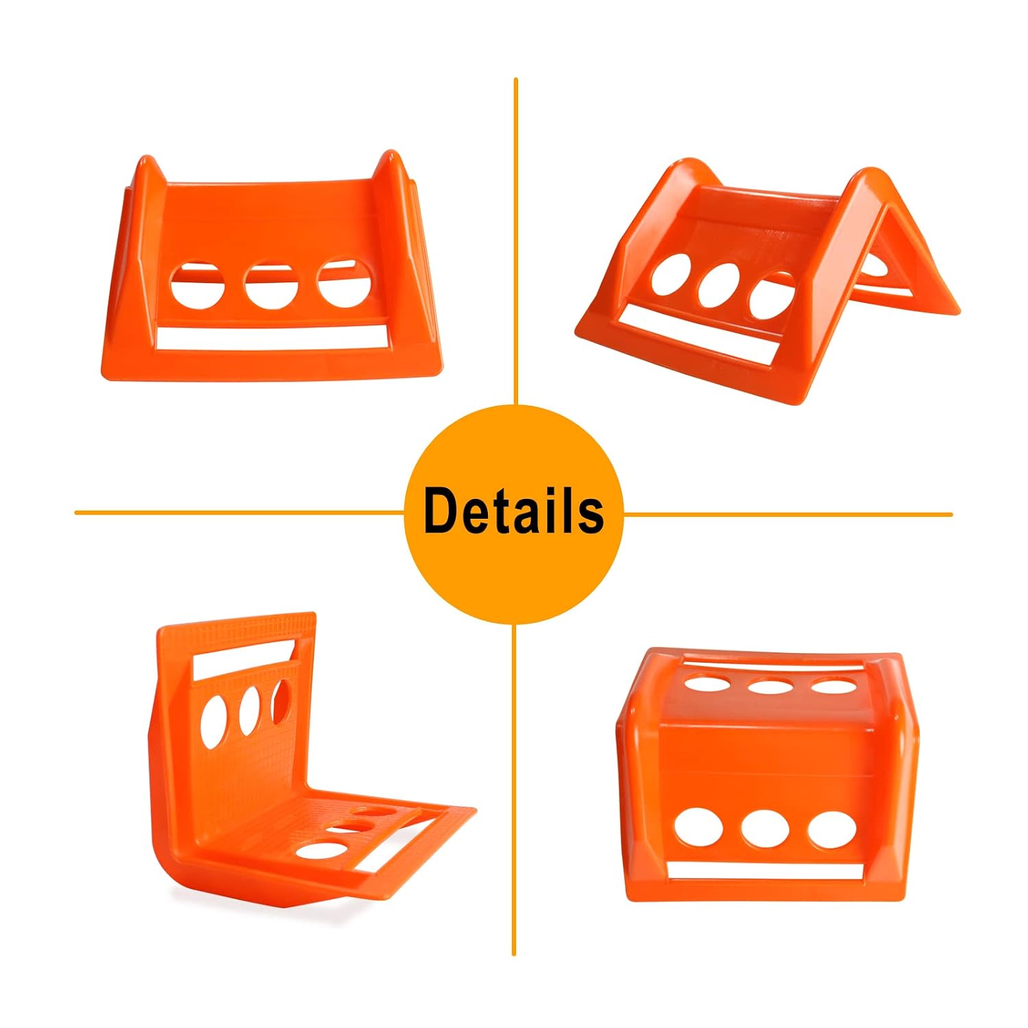 ENJ 20 Pack Flatbed Edge Protector, Edge Corner Tie Down Protector for Up to 4 Inch Straps, Protects Cargo Edges, Flatbed Accessories Plastic Protector | Edge Corner Tie Down Protector for Up to 4 Inch Straps, Protects Cargo Edges