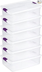 Sterilite 6-Pack 32 Quart ClearView Latch Box, Stackable Organizer Bins by Sterilite