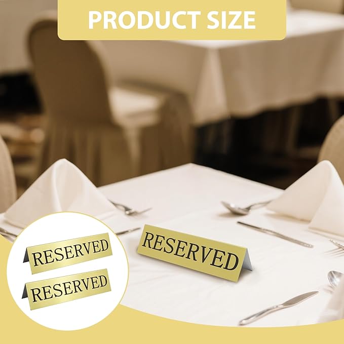 6PCS Reserved Table Signs Set, Reserved Seating Signs - Image 5