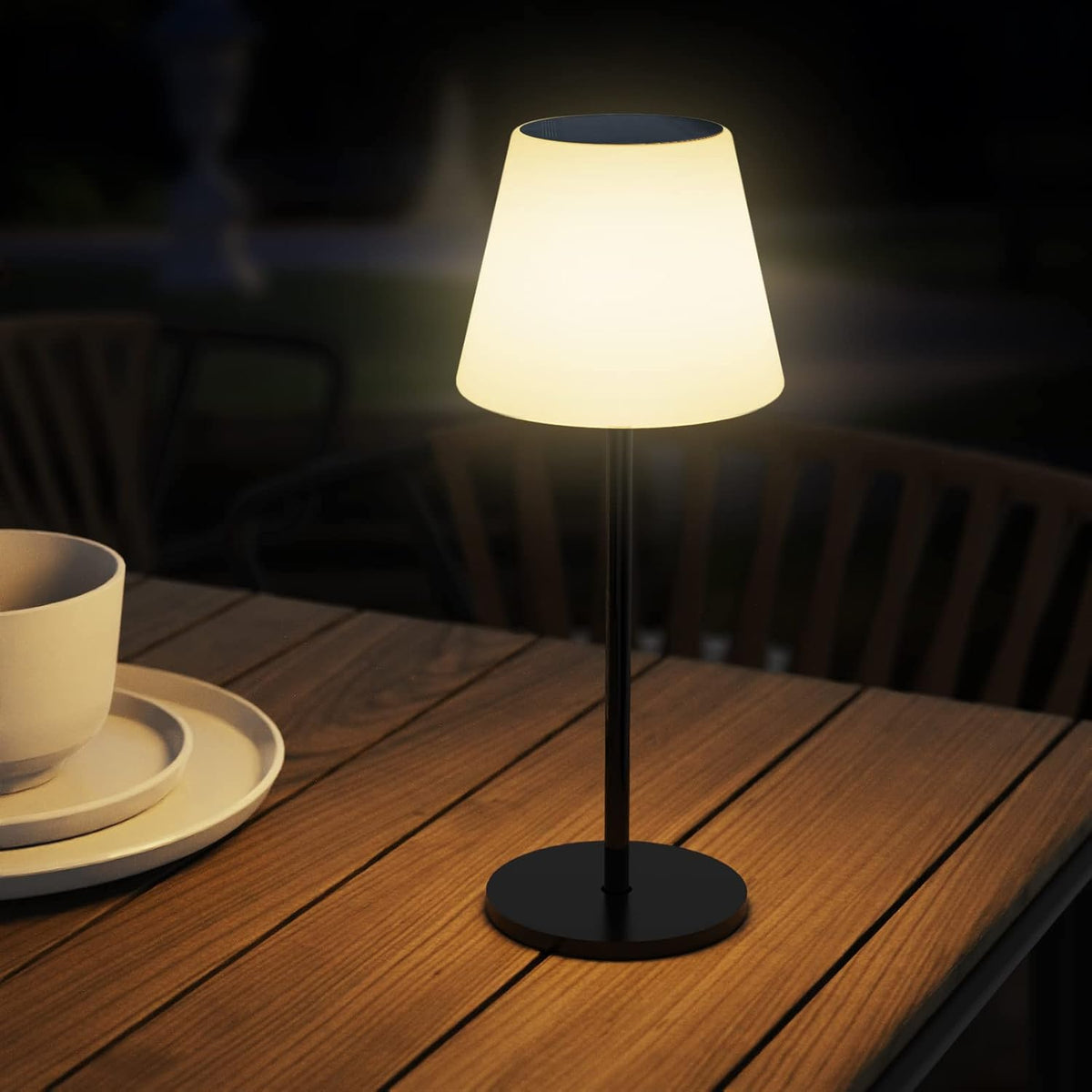 Gewiny Solar Table Lamp Outdoor Solar Lamp Waterproof with Light Sensor,Outdo...