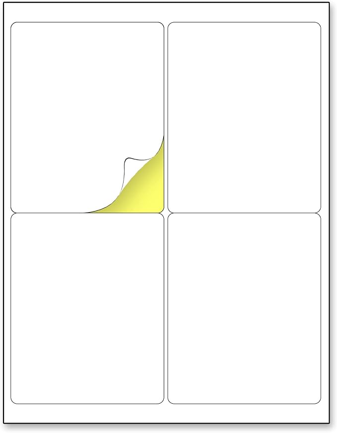 30 Sheets, Large White Labels Stickers by TownStix