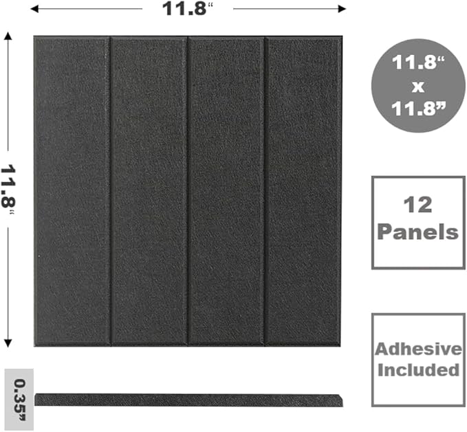 DECORITA Felt Bulletin Board Tiles | Modern Cork Board Alternative | Large Cork - Image 2