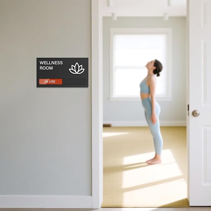 Wellness Room Sign, Do Not Disturb Office Door Signs, Available In Use Sign - Image 7