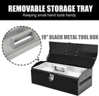 19" portable tool box, metal tool box, ideal, package contents