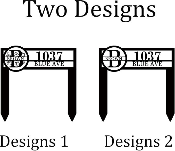 Personalized Metal Adress Sign - Image 2