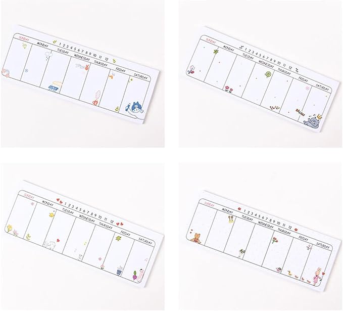 Weekly Organizer Long Strip Planner Notebook Pads Random Patterns - Image 7
