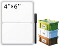 100Pcs Large White Labels for Storage Bins, 6x4 Inch Removable Labels, Large by JIEHENG