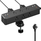 desk clamp power strip 10ft, acozvin 40w total, main product view