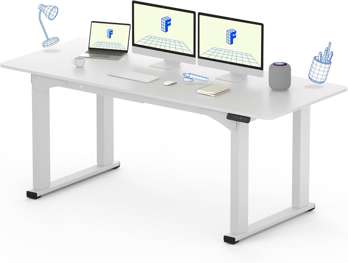 FLEXISPOT E6Q 4 Legs Standing Desk 71 x 32 Inch Adjustable Height Desk