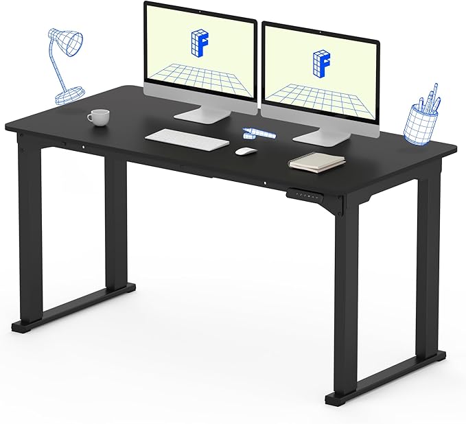 FLEXISPOT 4 Legs Standing Desk 55 x 28 Inch Electric Adjustable Height by FlexiSpot