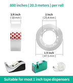 GIBIBU 48 Rolls Transparent Tape Refills, Glossy Gift Wrap Tapes - Image 2