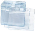 10 Pcs Clear Plastic Horizontal Name Badge ID Card Holders by Orcielo