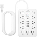 JouleLoom 6 FT Flat Plug Surge Protector Power Strip, 11 Multiple AC Outlets by JouleLoom