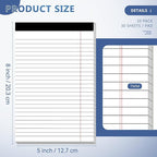 10 Pack of Legal Pad Writing Pads 5" x 8" Notepad 80gsm Recycled Paper Small - Image 2