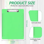 Plastic Clipboards, PANDRI 10 Pack Clear Colored Clipboards, Low Profile Clip - Image 2