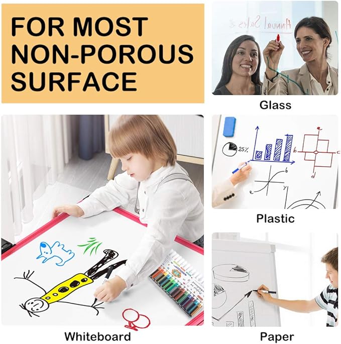Shuttle Art Magnetic Whiteboard Markers, 20 Pieces Fine Tip and Eraser - Image 5
