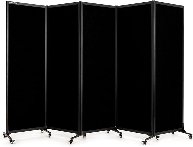 Upgrade Version Room Partition and Divider, Freestanding Rolling Dividers by StrongBird