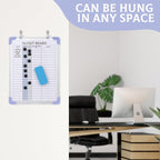 2 PCS in and Out Magnetic Dry Erase Boards 16" x 12", Aluminum Framed Lined - Image 5
