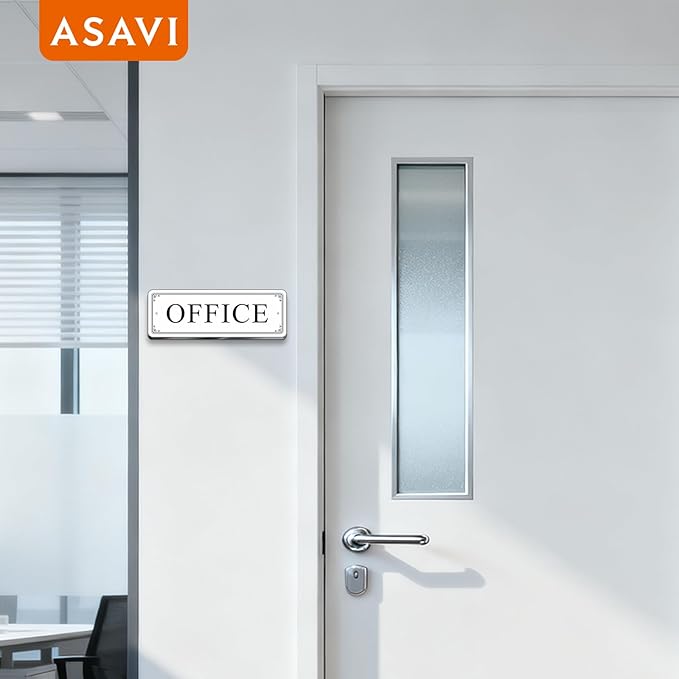 ASAVI “OFFICE” Acrylic Door Sign – Waterproof & Fade-Resistant Office Label - Image 7