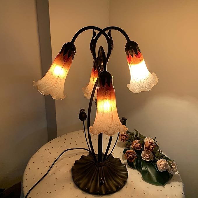 Bieye LS01 Lily Flower Blown Glass Lampshade - Image 7