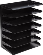 Huron Desktop Horizontal 7-Slot Legal File Binder Organizer Storage Letter Tray - Image 5