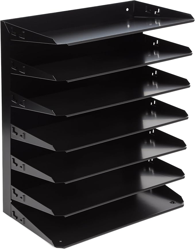 Huron Desktop Horizontal 7-Slot Legal File Binder Organizer Storage Letter Tray - Image 5