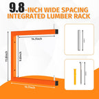 lumber storage rack, wall mount wood rack (6 shown in use