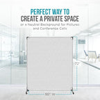 Steel-AID 50-inch Rolling Privacy Room Divider - Image 3