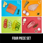 GORILLA GRIP 100% BPA-Free Flexible Cutting Board Set of 4, Durable Plastic Mats - Image 3