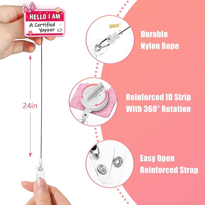 Aoryalps Retractable Badge Reel Holder Retractable - Image 5