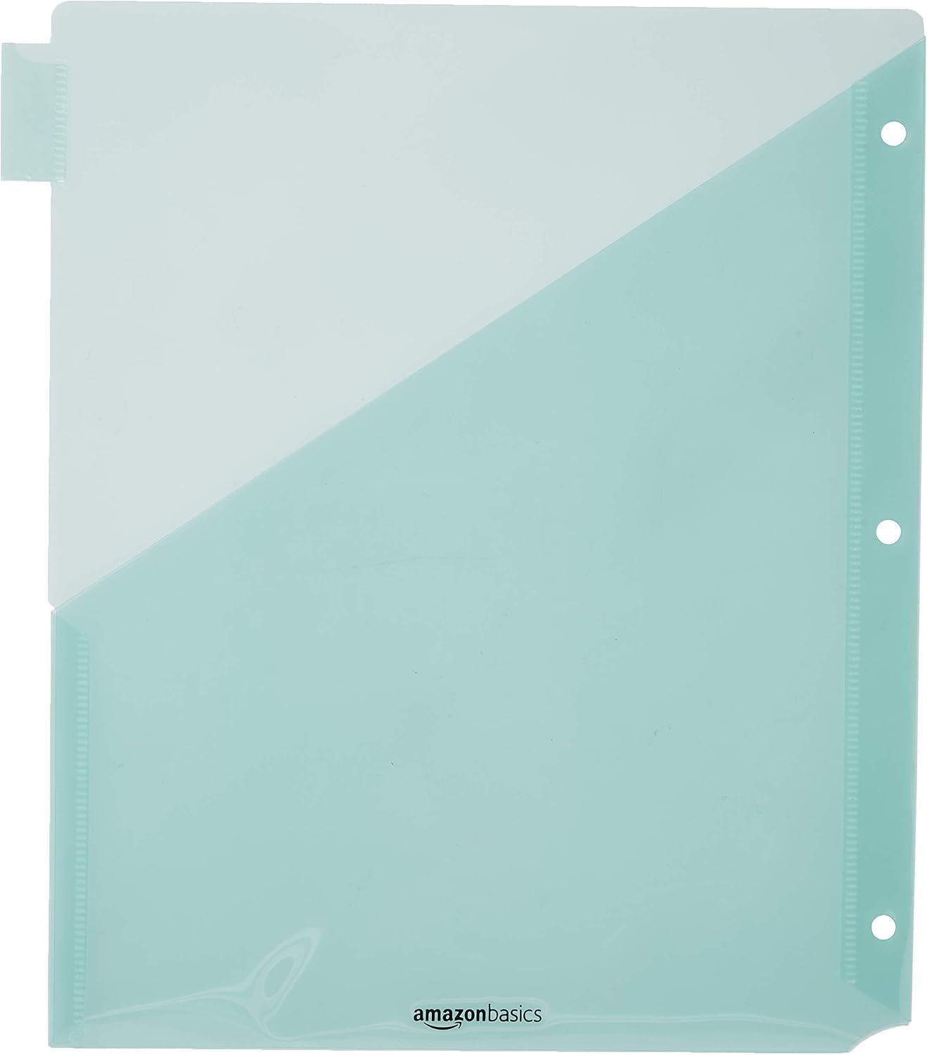 Amazon Basics Tab Dividers for 3 Ring Binder, Two Pocket, Letter Size, Transparent Assorted Colors, 24 Count (Pack of 2)