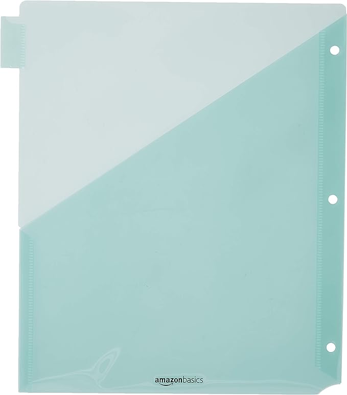Amazon Basics Tab Dividers for 3 Ring Binder, Two Pocket, Letter Size - Image 4
