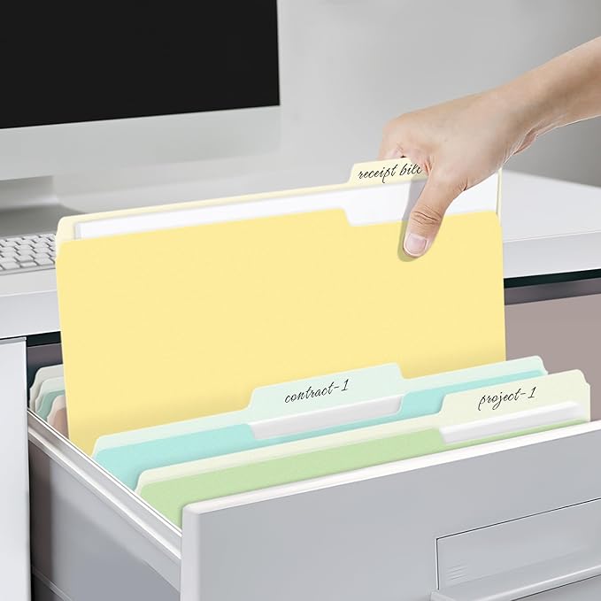 SUNEE File Folders, 120 Pack Manilla Folders 8.5 x 11, 12 Colors Folder Office - Image 7