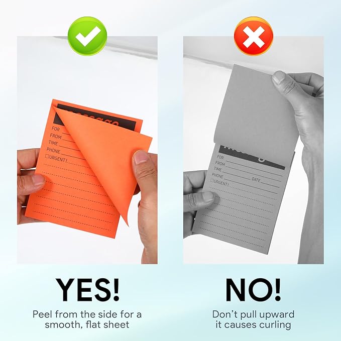9Pack Phone Message Pads for Office, 4 x 5 Inch Self-Stick Note Pads, While You - Image 6