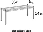 Regal Altair 14" Deep x 36" Wide x 14" Height Wire Shelving Kit | 1-Tier | NSF - Image 3