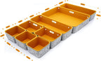 Welaxy Felt Desk Drawer Organizer Trays, 8-Piece Storage Bins - Image 6