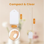 1000 PCS White Price Tags with String Attached, 1.75 x 1.1 Inches, Goefun - Image 2