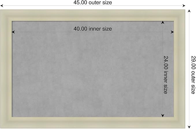 Amanti Art Silver Framed Magnetic Board 29x45 Large Vision Board - Image 2