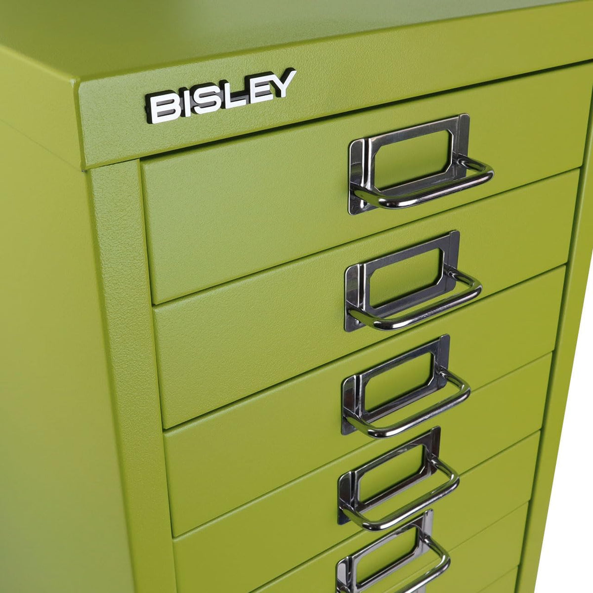 10-Drawer Steel MultiDrawer Cabinet - Green, by Bisley