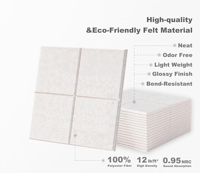 G Gamit Large Felt Wall Tiles Bulletin Board 59”x36”, Large Cork Board - Image 3