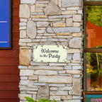 Signs ByLITA Magnolia White Personalized Hanging Wall or Door Sign | Custom - Image 2