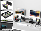 Spacrea Metal Desk Organizers and Accessories, Dual Monitor Stand Riser - Image 4