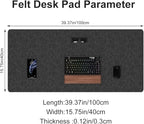 DAWNTREES Large Felt Desk Mat, Office Computer Desk Mat - Image 3