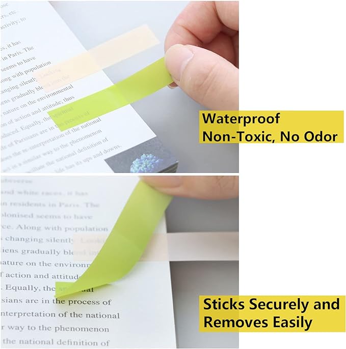ELII 3200pcs Books Tabs for Annotating, Sticky Tabs Clear Sticky Notes - Image 5