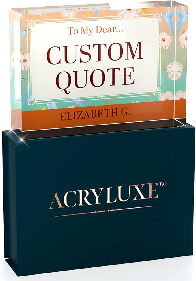 Personalized Gifts, Custom Quote Block Letter Board, Crystal-Clear Acrylic by MySignCenter