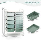DORTALA 15-Drawer Rolling Storage Cart - Image 3